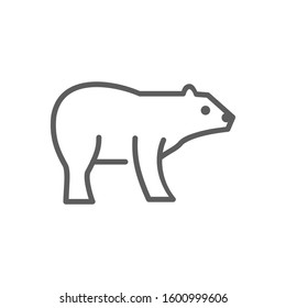 icon bear icon polar bear icon winter vector illustration logo template for many purpose. Isolated on white background.