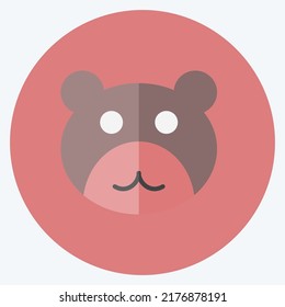 Icon Bear. suitable for Animal symbol. flat style. simple design editable. design template vector. simple symbol illustration