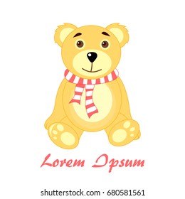 icon bear. a toy for a child. Cute vivid illustration
