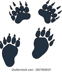 Icon Of Bear Trails. Editable Outline With Color Fill Design. Vector Illustration.