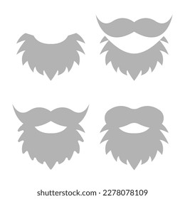 icon of a beard with a mustache, vector illustration on a white background, vector illustration