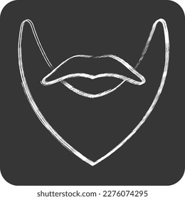 Icon Beard. related to Barbershop symbol. Beauty Saloon. simple illustration
