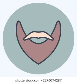 Icon Beard. related to Barbershop symbol. Beauty Saloon. simple illustration