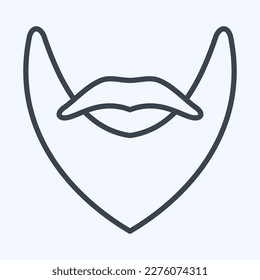 Icon Beard. related to Barbershop symbol. Beauty Saloon. simple illustration