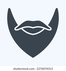 Icon Beard. related to Barbershop symbol. Beauty Saloon. simple illustration