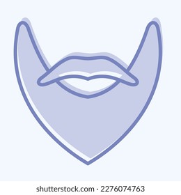 Icon Beard. related to Barbershop symbol. Beauty Saloon. simple illustration
