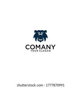 The icon of the bear's head. Simple vector illustration on a white background.