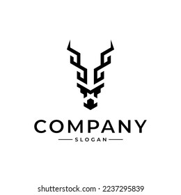 icon Beautiful Antelope modernand geometric style Endangered in the Wild
