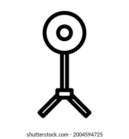 Symbol des Blitzes der Schönheit. Feines Rahmendesign mit bearbeitbarer Hubbreite. Vektorgrafik.