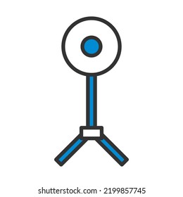 Symbol des Blitzes der Schönheit. Bearbeitbare, fette Rahmenlinie mit Farbfülldesign. Vektorgrafik.