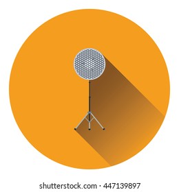 Icon of beauty dish flash. Flat color design. Vector illustration.