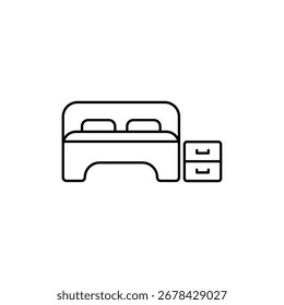 Icon a Bed, isolated against a clean background.