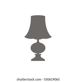 Icon of the bedside lamp. Floor or table lamp. Vector illustration.