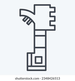 Icon Bee Hive Scraper. related to Apiary symbol. line style. simple design editable. simple illustration