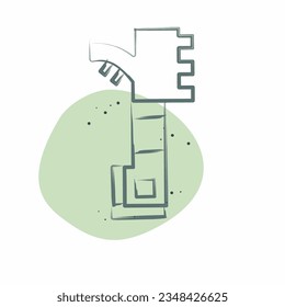 Icon Bee Hive Scraper. related to Apiary symbol. Color Spot Style. simple design editable. simple illustration