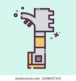 Icon Bee Hive Scraper. related to Apiary symbol. MBE style. simple design editable. simple illustration