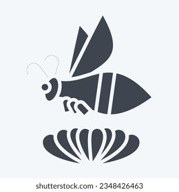 Icon Bee. related to Apiary symbol. glyph style. simple design editable. simple illustration