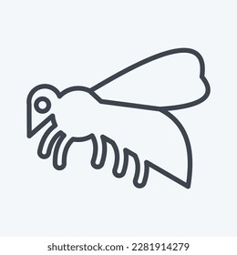 Icon Bee. related to Domestic Animals symbol. simple design editable. simple illustration