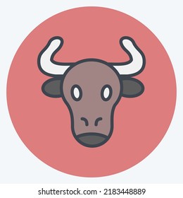 Icon Beef. suitable for Meat. color mate style. simple design editable. design template vector. simple illustration