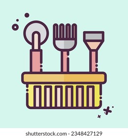 Icon Beekeeper Tool. related to Apiary symbol. MBE style. simple design editable. simple illustration