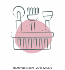 Icon Beekeeper Tool. related to Apiary symbol. Color Spot Style. simple design editable. simple illustration
