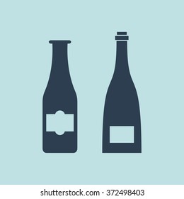 Icon of Beer Bottles. EPS-10.
