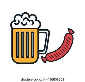 icon beer cold drink design