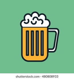 icon beer cold drink design