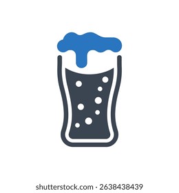Icon of a beer glass with foam.