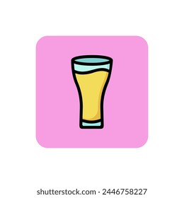 Icon of beer glass. Pint, mug, ale. Beer concept. Can be used for topics like bar, pub, festival