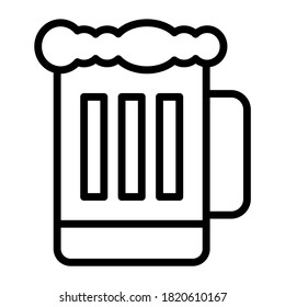 Icon of beer mug, party celebration concept vector.