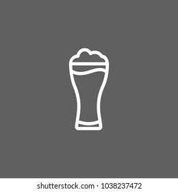 Icon of beer pint. Glass, mug, ale. Beer concept. Can be used for topics like bar, beerhouse, pub