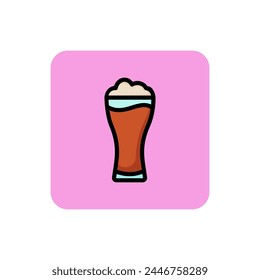 Icon of beer pint. Glass, mug, ale. Beer concept. Can be used for topics like bar, beerhouse, pub