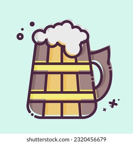 Icon Beer. related to Celtic symbol. MBE style. simple design editable. simple illustration