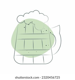 Icon Beer. related to Celtic symbol. Color Spot Style. simple design editable. simple illustration