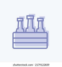 Icon Beer. suitable for Drink symbol. two tone style. simple design editable. design template vector. simple symbol illustration