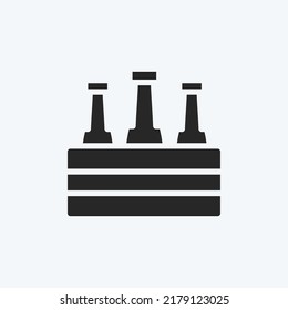 Icon Beer. suitable for Drink symbol. glyph style. simple design editable. design template vector. simple symbol illustration