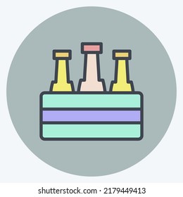 Icon Beer. suitable for Drink symbol. color mate style. simple design editable. design template vector. simple symbol illustration