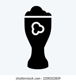 Icon Beer. suitable for education symbol. glyph style. simple design editable. design template vector. simple illustration