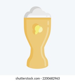 Icon Beer. suitable for education symbol. flat style. simple design editable. design template vector. simple illustration