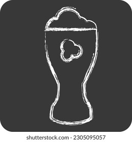 Icon Beer. suitable for education symbol. chalk Style. simple design editable. design template vector