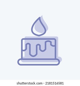 Icon Beeswax. suitable for Bee Farm. two tone style. simple design editable. design template vector. simple illustration