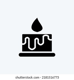 Icon Beeswax. suitable for Bee Farm. Glyph Style. simple design editable. design template vector. simple illustration