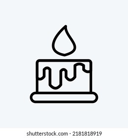 Icon Beeswax. suitable for Bee Farm. Line Style. simple design editable. design template vector. simple illustration