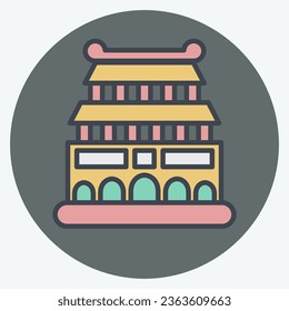 Icon Beijing. related to Capital symbol. color mate style. simple design editable. simple illustration