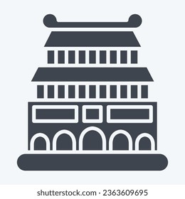 Icon Beijing. related to Capital symbol. glyph style. simple design editable. simple illustration