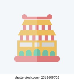 Icon Beijing. related to Capital symbol. flat style. simple design editable. simple illustration