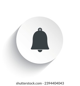 An icon bell with the circle background plus the shadow behind of it.