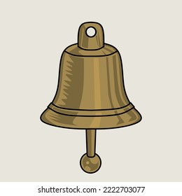 Diseño de campana de iconos, icono sencillo con concepto de elegancia, timbre de icono para su diseño