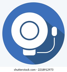 Icon Bell. related to Combat Sport symbol. long shadow style. simple design editable. simple illustration.boxing